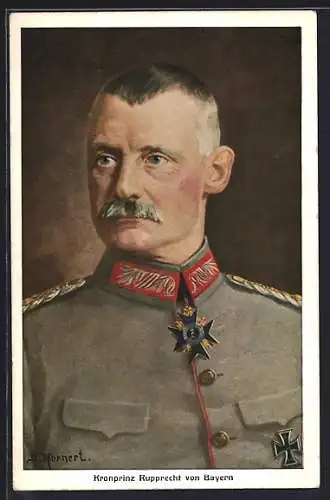 AK Porträt Kronprinz Rupprecht von Bayern in Uniform mit Halsorden
