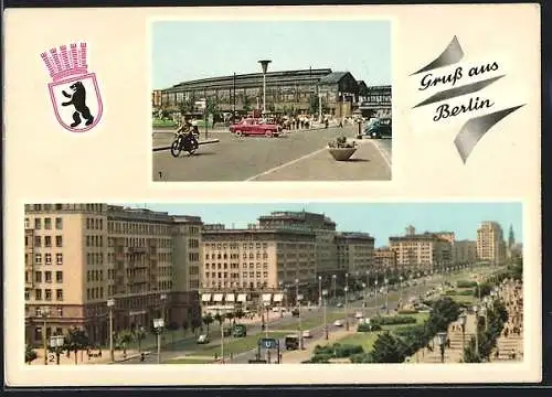 AK Berlin, Bahnhof und U-Bahnhof Friedrichstrasse