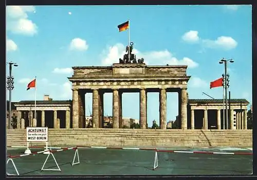 AK Berlin, Mauer am Brandenburger Tor