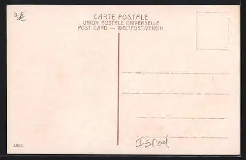 AK Cana of Galilee, vue générale / veduta generale / general view, Familie mit Esel