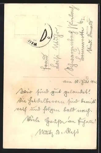 AK Waidhofen a. d. Thaya, Ortspartie mit Turmspitze