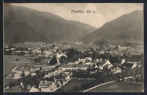 AK Pernitz, Teilansicht mit Strassenpartie