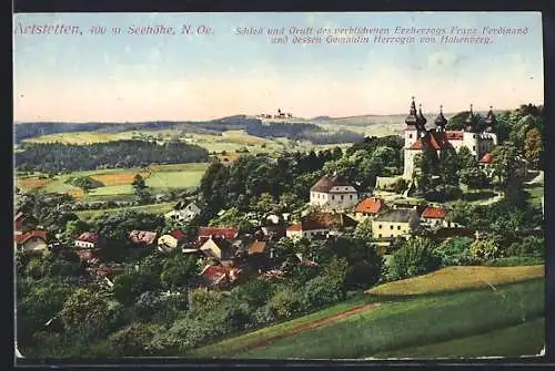 AK Artstetten /N. Oe., Schloss und Gruft des verblichenen Erzherzogs Franz Ferdinand und der Herzogin von Hohenberg