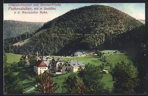 AK Puchenstuben a. d. Mariazeller Bahn, Teilansicht mit Kapelle