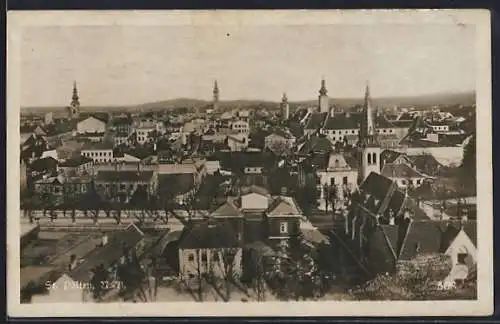 AK St. Pölten /N.-D., Teilansicht mit Strassenpartie