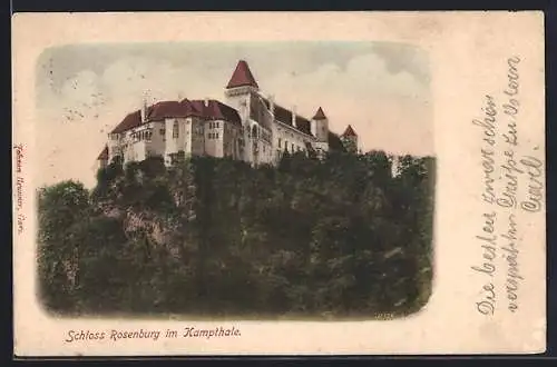 AK Rosenburg im Kampthale, Blick zum Schloss