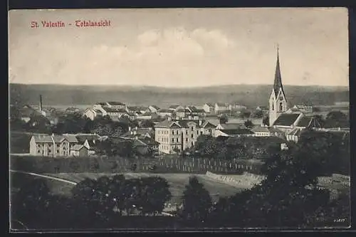 AK St. Valentin, Totalansicht mit Kirche