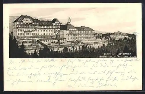 AK Grimmenstein, Heilanstalt, Pensionsanstalt für Angestellte in Wien