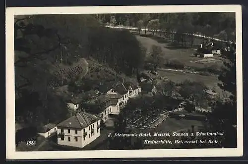 AK Baden, Krainerhütte /Helenental, J. Dielmann`s Hotel und Meierei