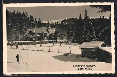 AK Frantschach-St. Gertraud, Strasserhalt im Koralpengebiet, Skifahrer im Schnee