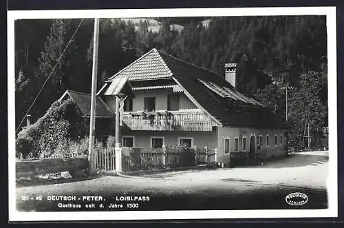 AK Ferlach, Gasthaus Deutsch-Peter am Loiblpass
