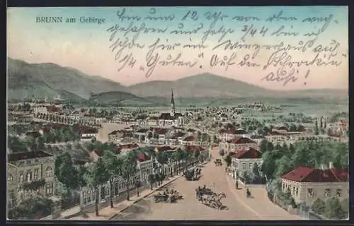 AK Brunn am Gebirge, Panoramablick auf den Ort