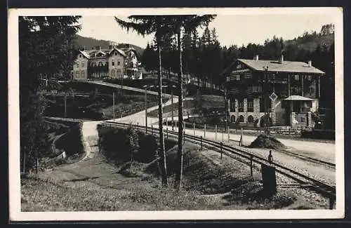 AK St. Anton an der Jessnitz, Winterbach, Hotel Koller und Lehrererholungsheim