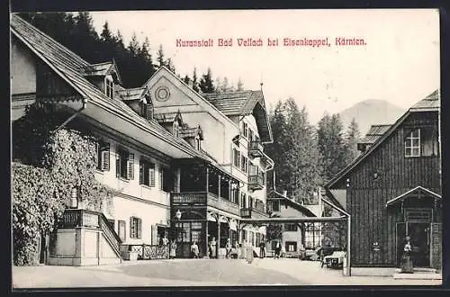 AK Bad Vellach bei Eisenkappel, Ortspartie mit Kuranstalt