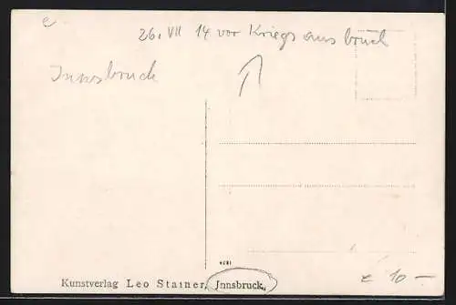 AK Innsbruck, Versammlung am 26.12.1914 vor Kriegsausbruch