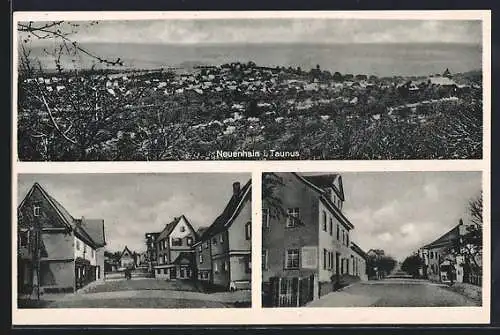 AK Neuenhain / Taunus, Gesamtansicht und Strassenansicht