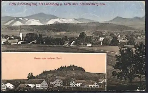 AK Rott b. Landsberg, Ansicht vom Kalvarienberg aus