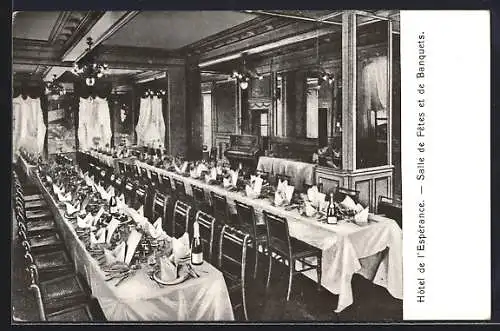 AK Bruxelles, Hotel de l`Espérance, Salle de Fetes et de Banquets
