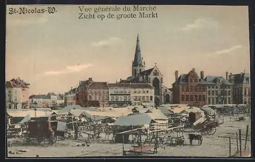 AK Saint-Nicolas-W., Vue generale du Marché