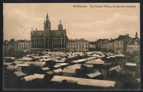 AK Saint-Nicolas, La Grand` Place, le jour du marché