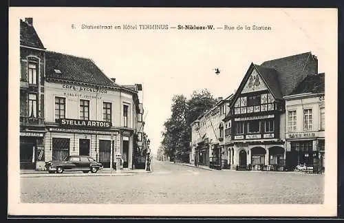 AK St-Niklaas-Waas, Statiestraat en Hotel Terminus