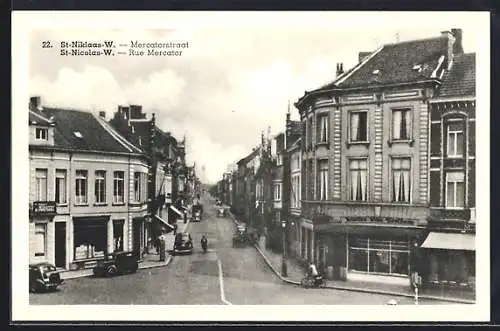 AK St-Niklaas-Waas, Mercatorstraat aus der Vogelschau