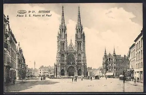 AK Ostende, Place S. S. Pierre et Paul