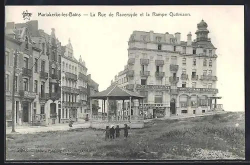 AK Mariakerke-les-Bains, La Rue de Raversyde et la Rampe Quitmann
