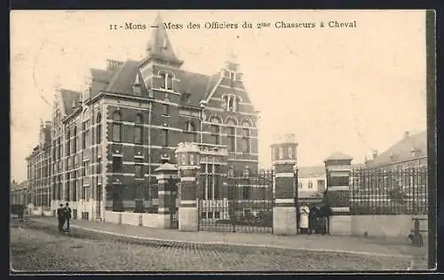 AK Mons, Mess des Officiers du 2me Chasseurs à Cheval