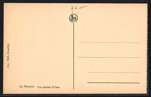 AK Charleroi, La Verrerie, Vue générale d`Usine