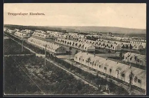 AK Elsenborn, Truppenlager aus der Vogelschau