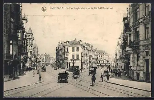 AK Ostende, De Van Iseghemlaan en de Koninklijkestraat