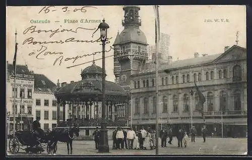 AK Ostende, Place d`Armes