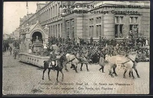 AK Antwerpen, Conscience Stoet, Praalwagen de Vermoorde Graaf uit, De Kerels van Vlaanderen