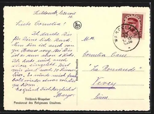 AK Thildonck-Wespelaer, Pensionnat des Religieuses Ursulines, Salle des Fêtes