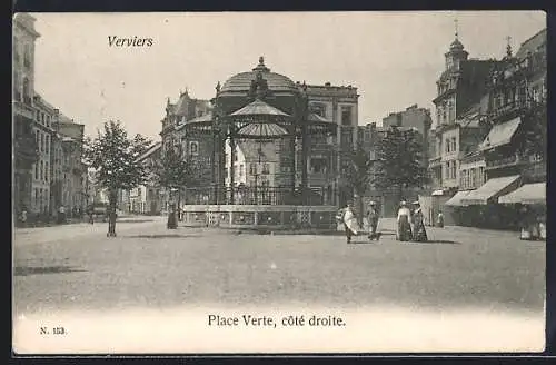 AK Verviers, Place Verte, côté droite