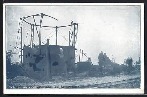 AK Langemark, Zerschossene Gasanstalt