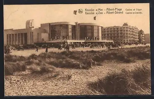 AK Knocke s. Mer, Albert-Plage, Casino et Digue