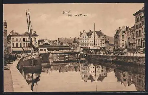 AK Gand, Vue sur l`Escaut