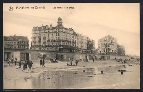 AK Mariakerke-lez-Ostende, Les hôtels et la plage