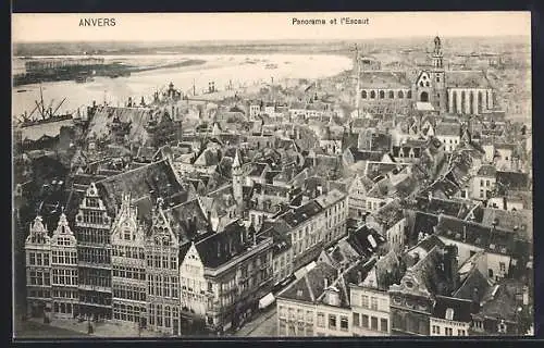 AK Anvers, Panorama et l`Escaut