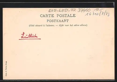 Künstler-AK Liége, La Batte, Type populaire Liégois