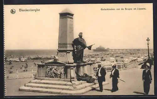 AK Blankenberghe, Gedenkteeken van de Bruyne en Lippens