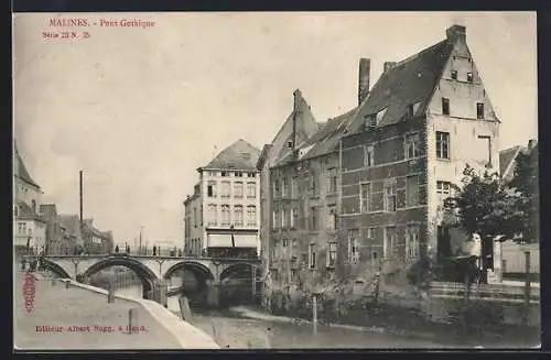 AK Malines, Pont Gothique