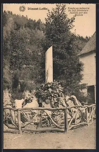 AK Dinant-Leffe, Tombe en mémoire de 243 Dinantais fusillés par des Boches
