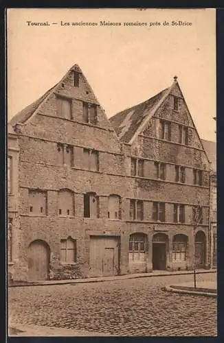 AK Tournai, Les anciennes Maisons romaines près de St-Brice