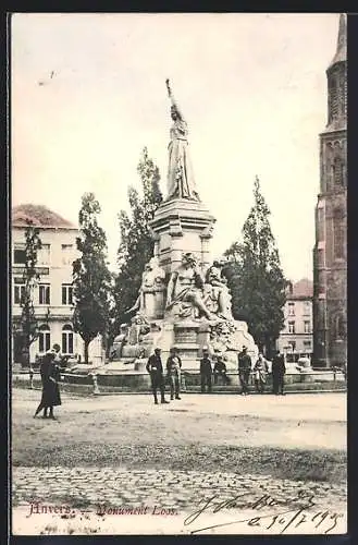 AK Anvers, Monument Loos