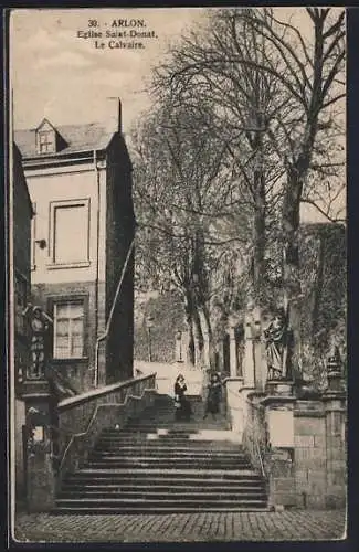 AK Arlon, Eglise Saint-Donat, Le Calvaire