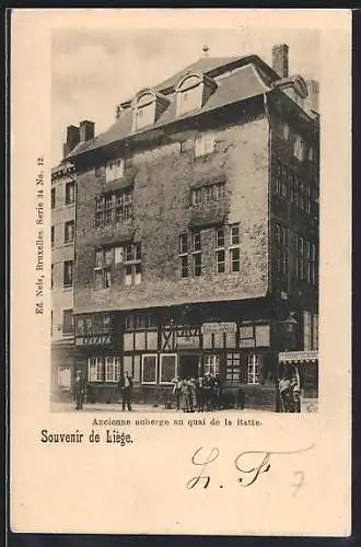 AK Liège, Ancienne auberge au quai de la Batte