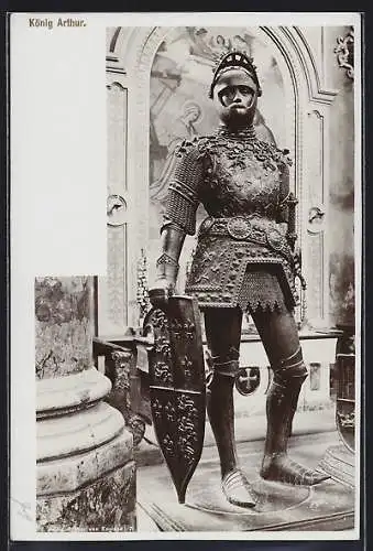 Foto-AK Fritz Gratl: König Arthur-Denkmal